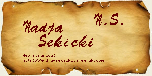 Nadja Sekicki vizit kartica